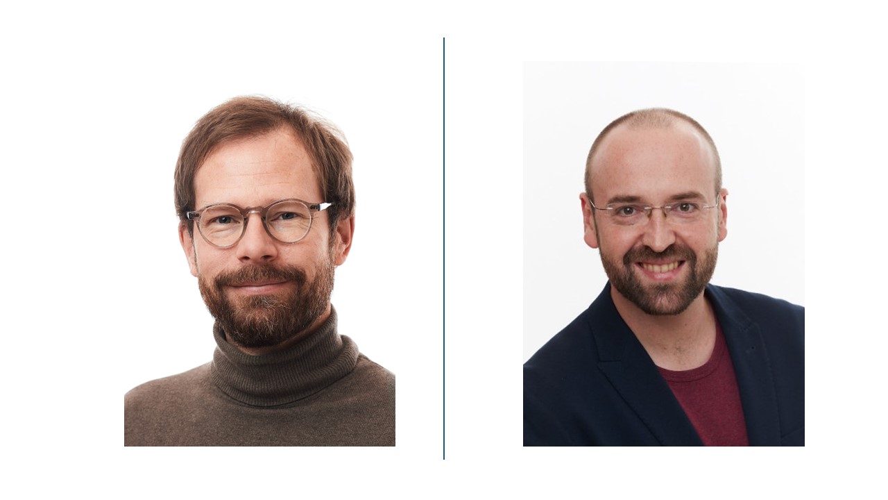 Side by side profile photos of two men
