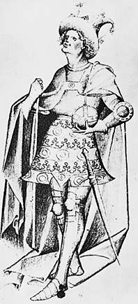 Erik av Pommern enligt en teckning från 1424