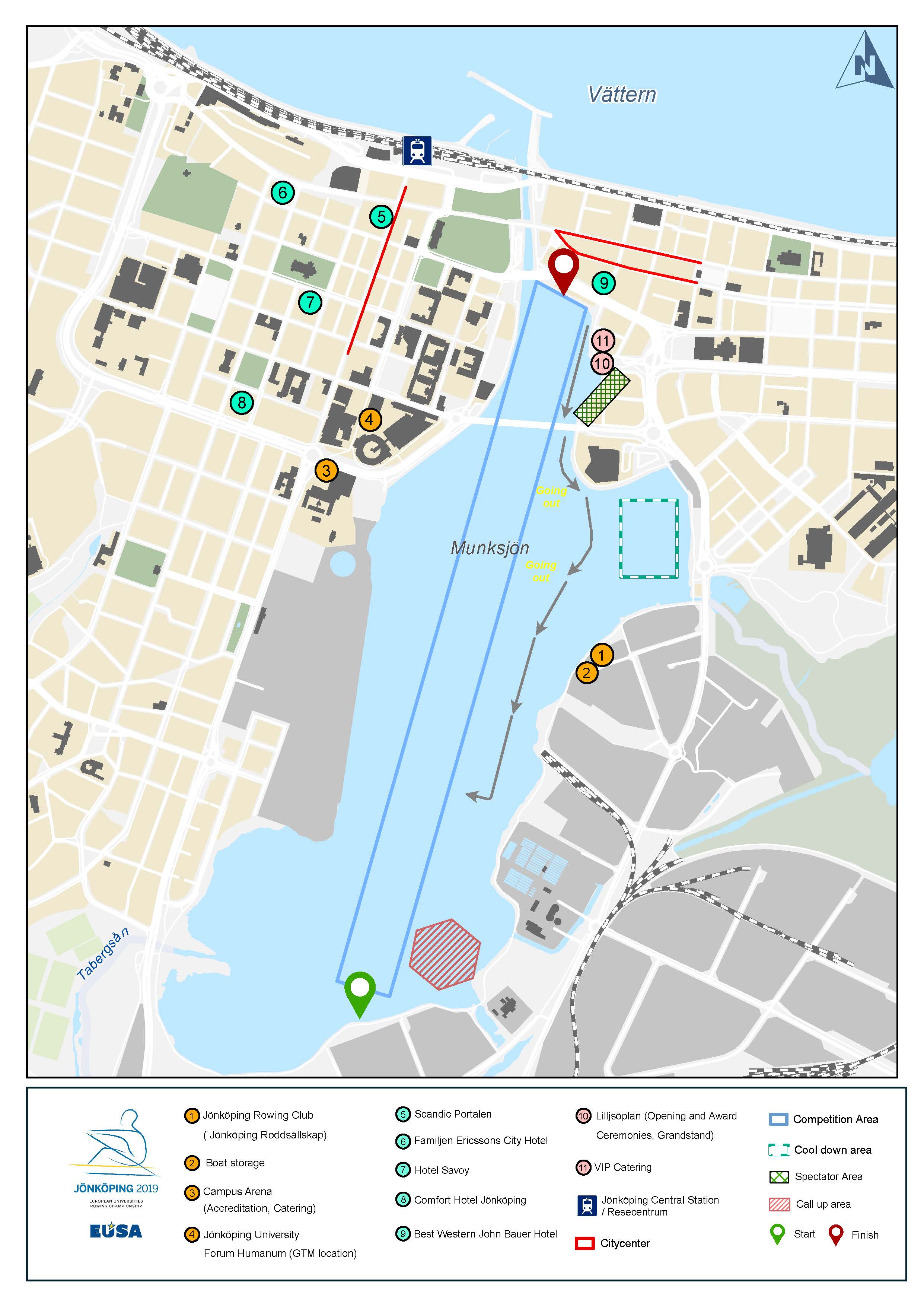 EUC Rowing 2019 Map