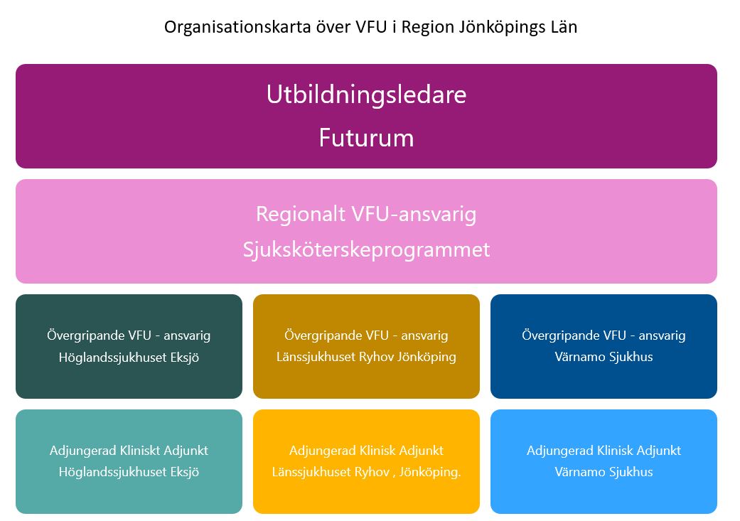 Organisationskarta för VFU i regions Jönköpings län