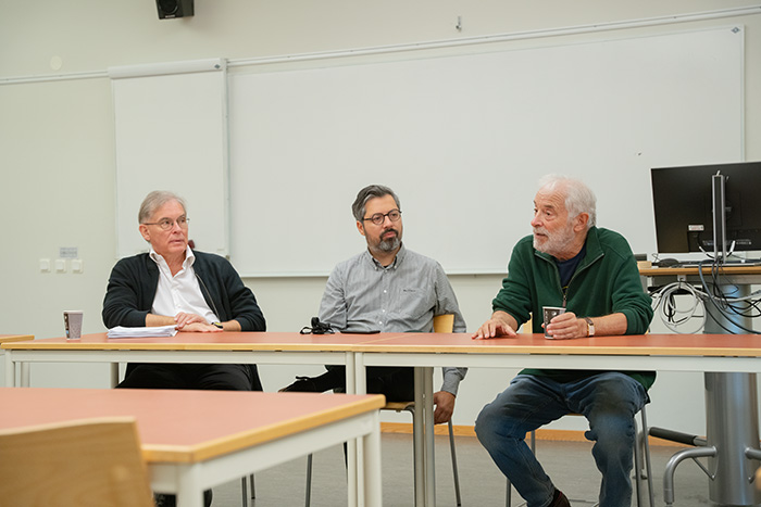 Therkel Straede, Radu Dinu och Abraham Dortheimer.