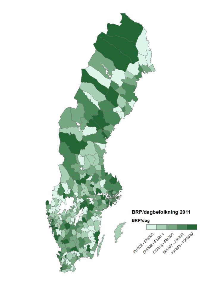 BRP per dagbefolkning 2011