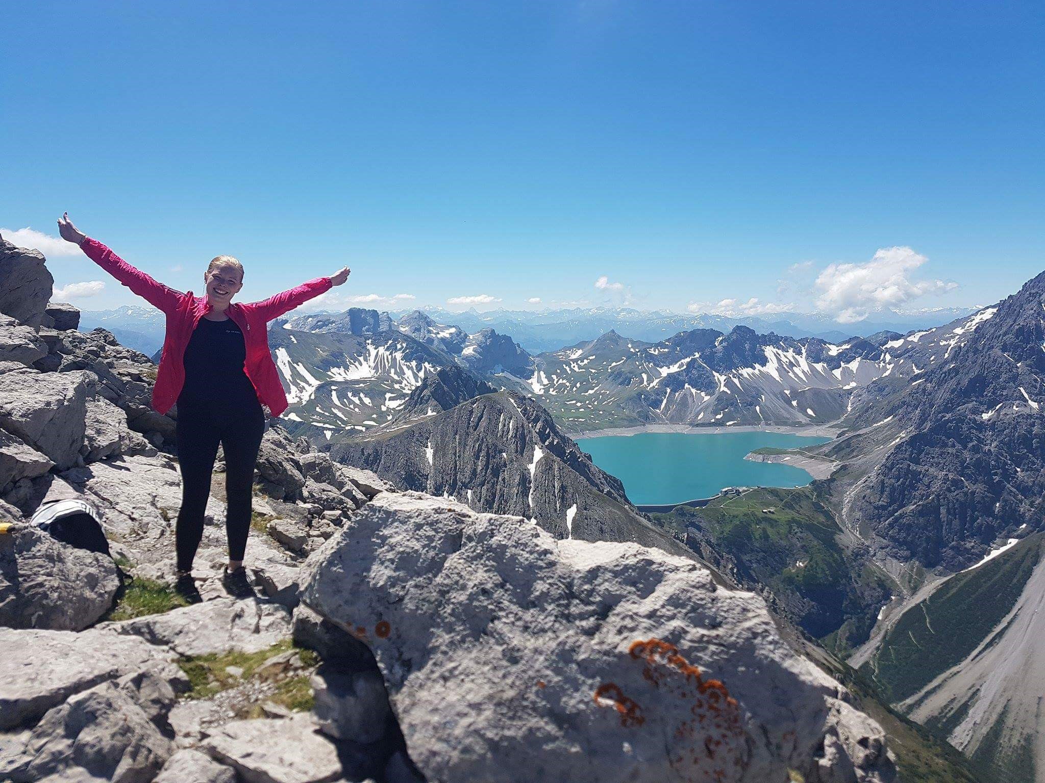 Standing on a mountain