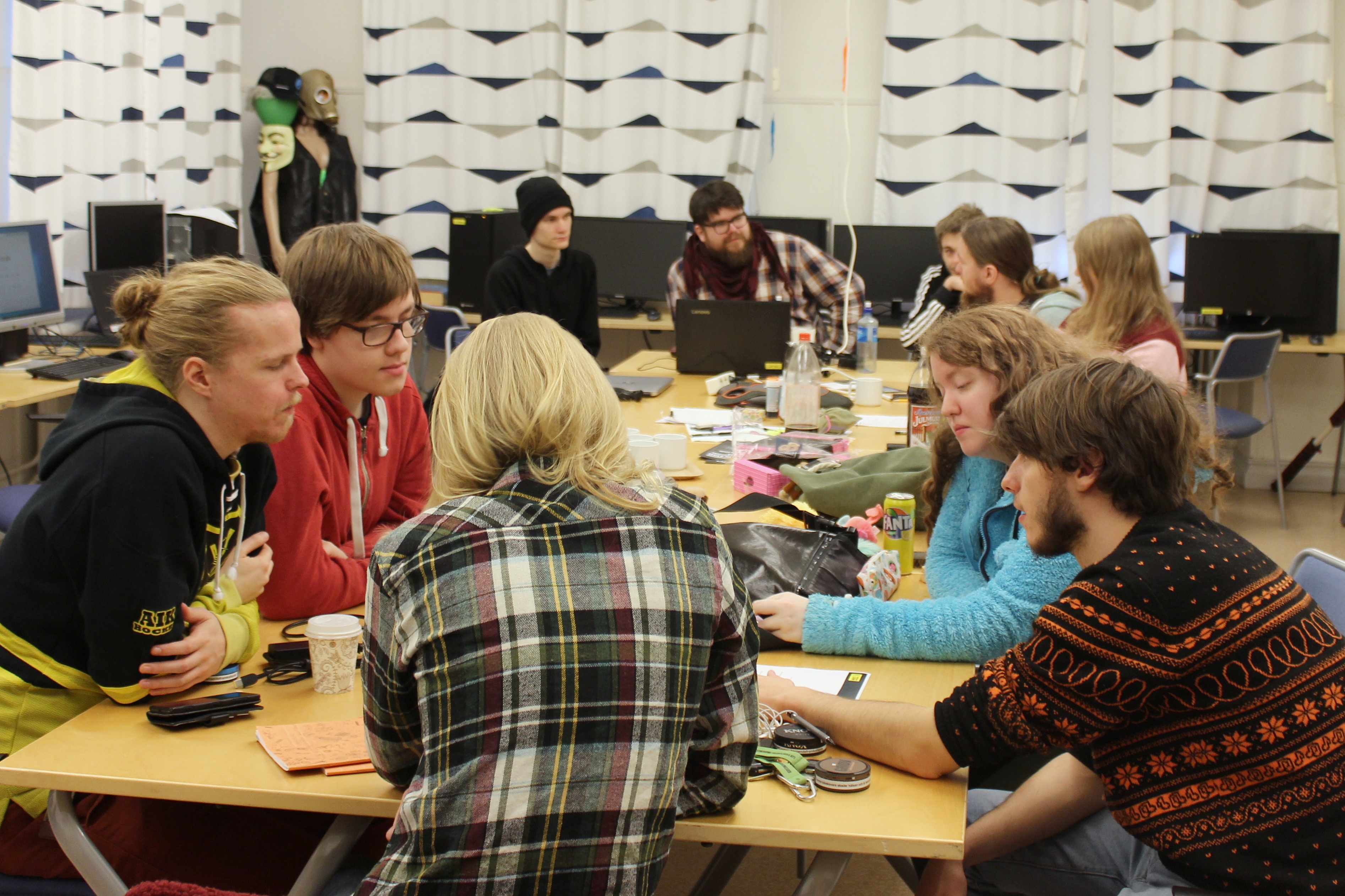 Deltagarna på kursen Skapa världar på Kristinehamns folkhögskola