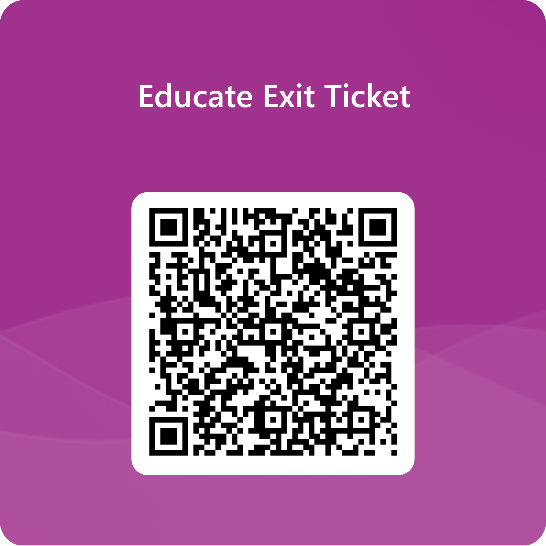 QR-kod för länk till exit ticket