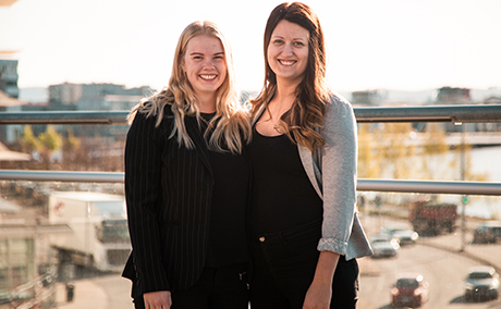 Jenný Jensdóttir, Vice President and Sophia Fröberg Liljenberg, President for the Student Union