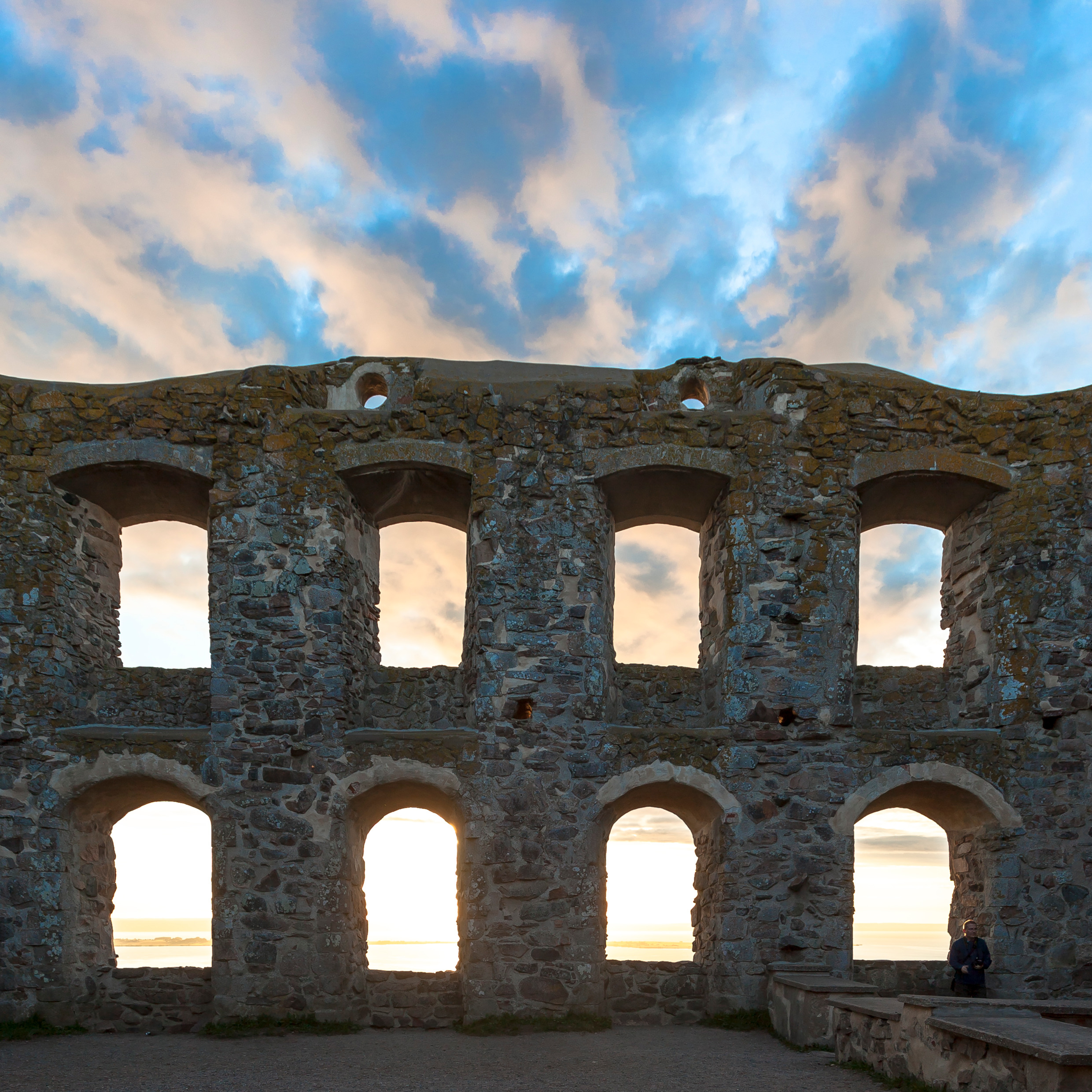 Brahehus, on old fortress with blue sky in the background