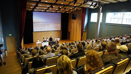 PrevJu in the auditorium