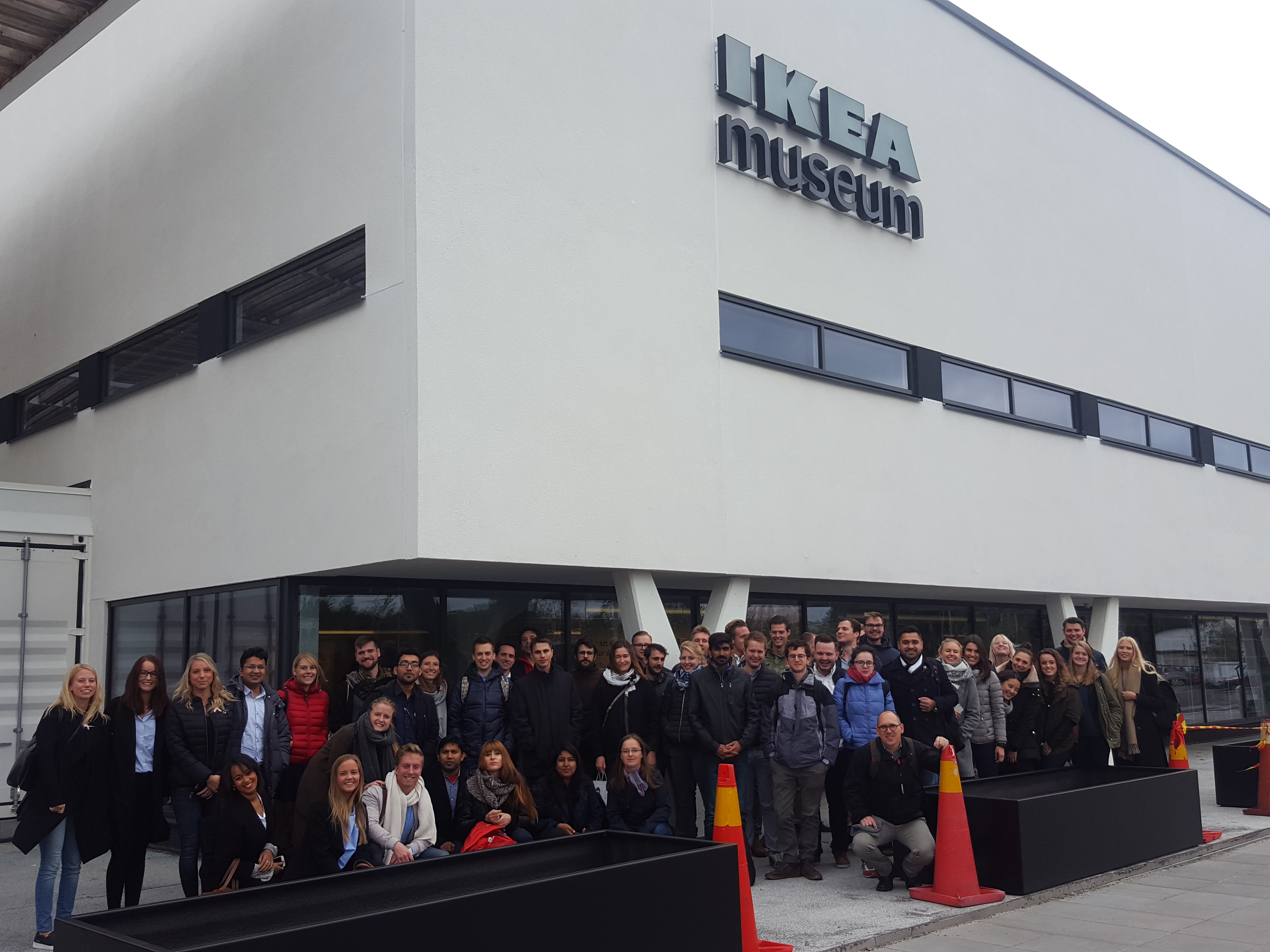 Group photo in front of the IKEA museum 