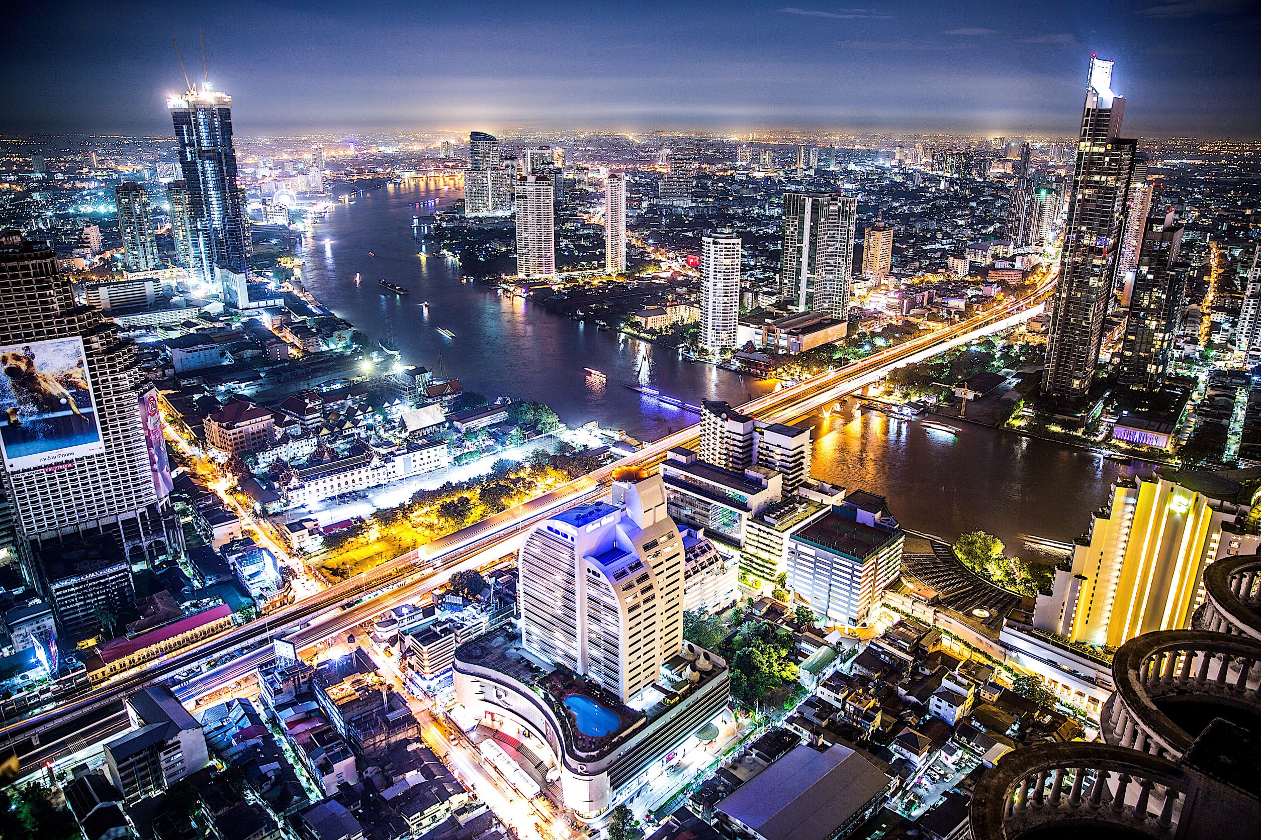 Bild av Bangkok skyline.