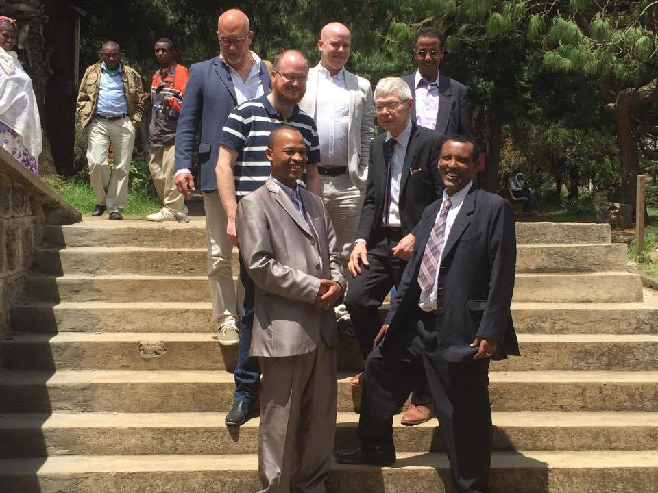 Dr Hailu Elias and Dr Atlaw Alemu together with their supervisors at the day of their graduation, April 18th 2016.