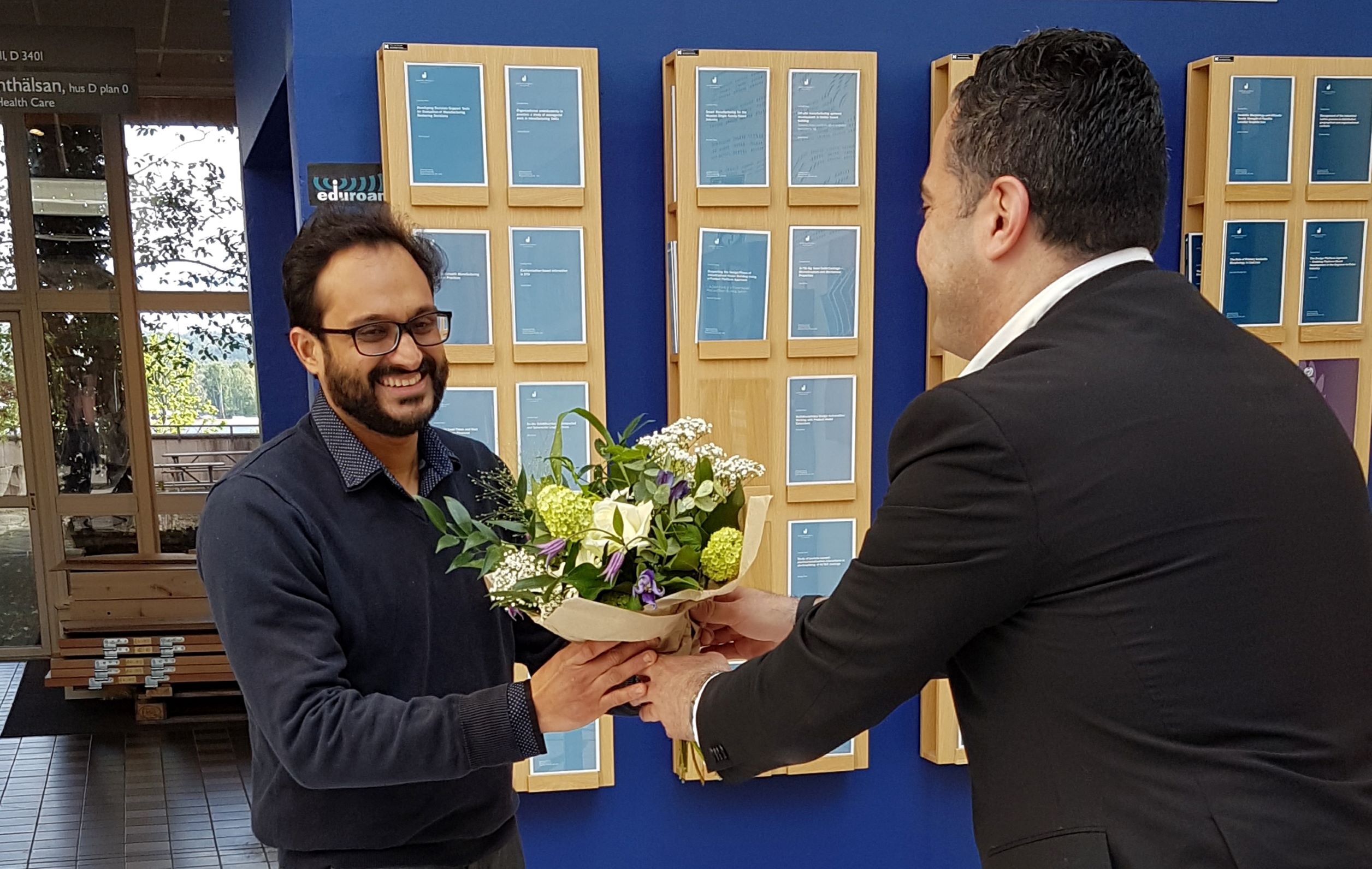 Shamnath Thajudeen och Salem Seifeddine, forskningschef på JTH.