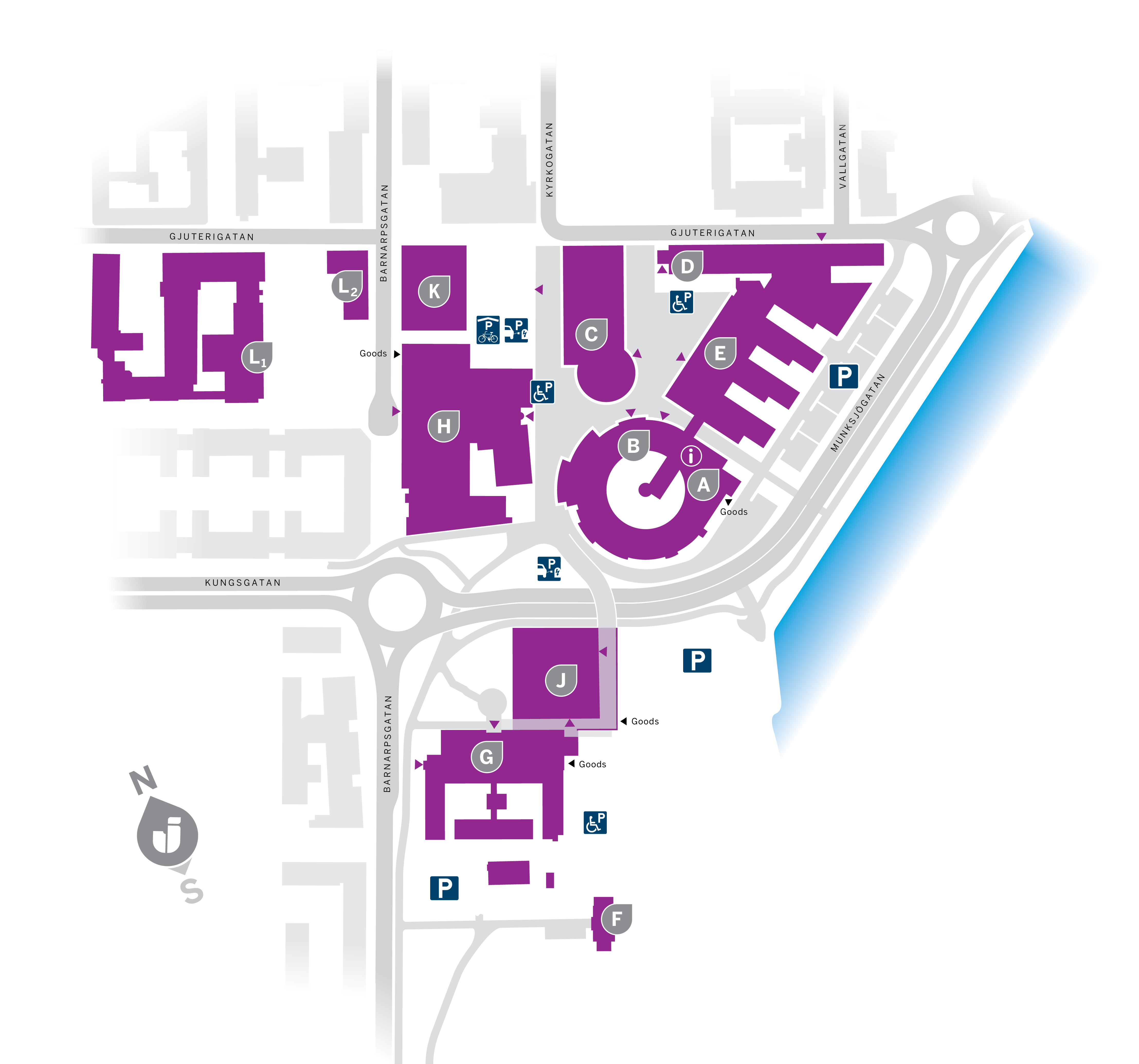 Map of Jönköping University campus