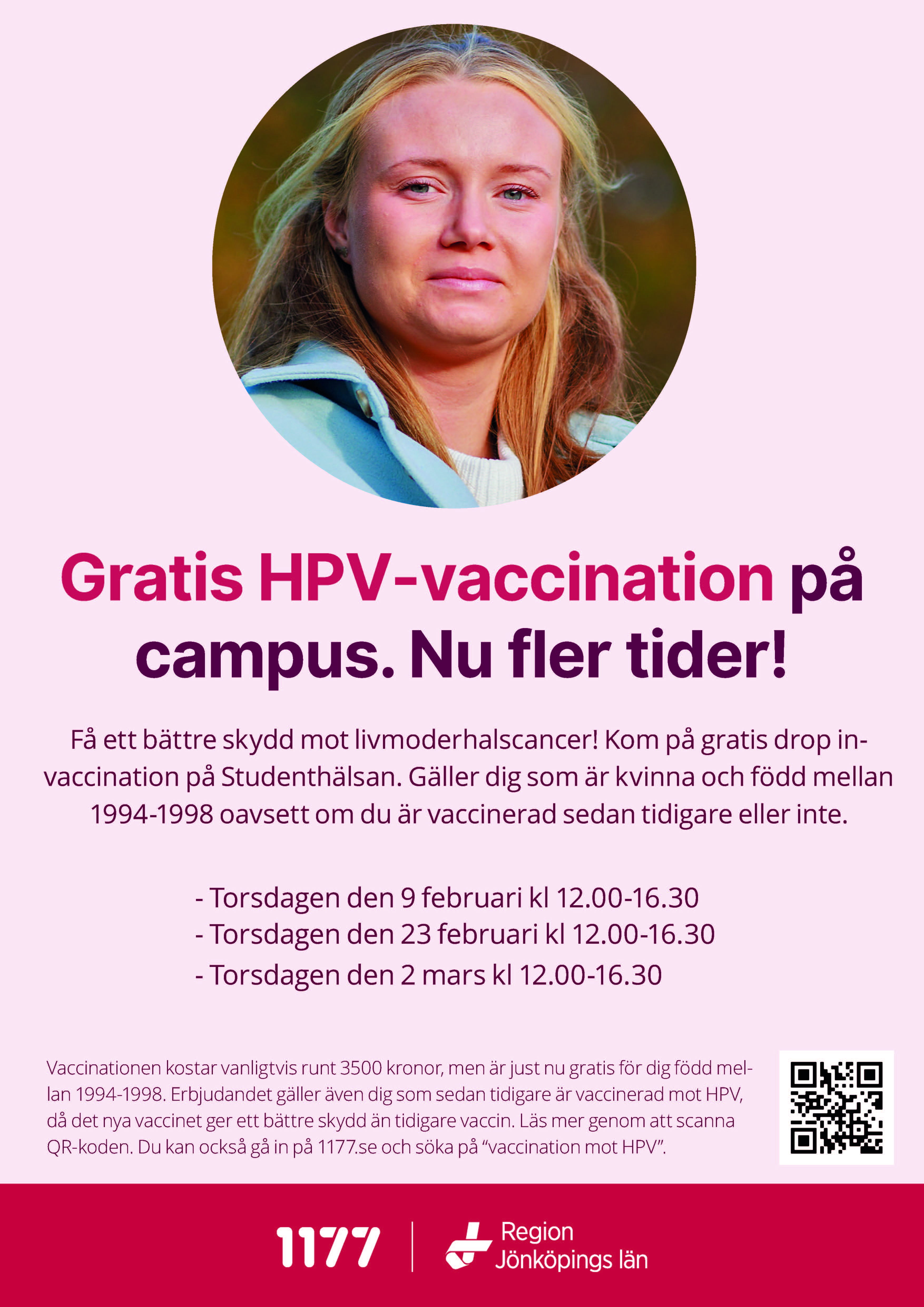 Affisch för HPV-vaccination