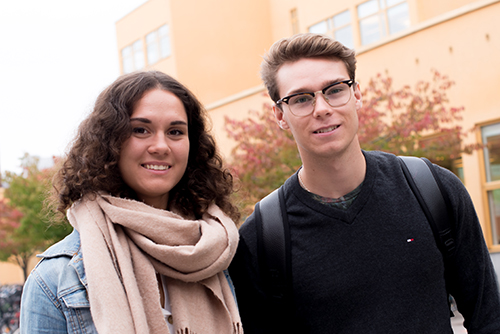 Therese och Petter, studenter