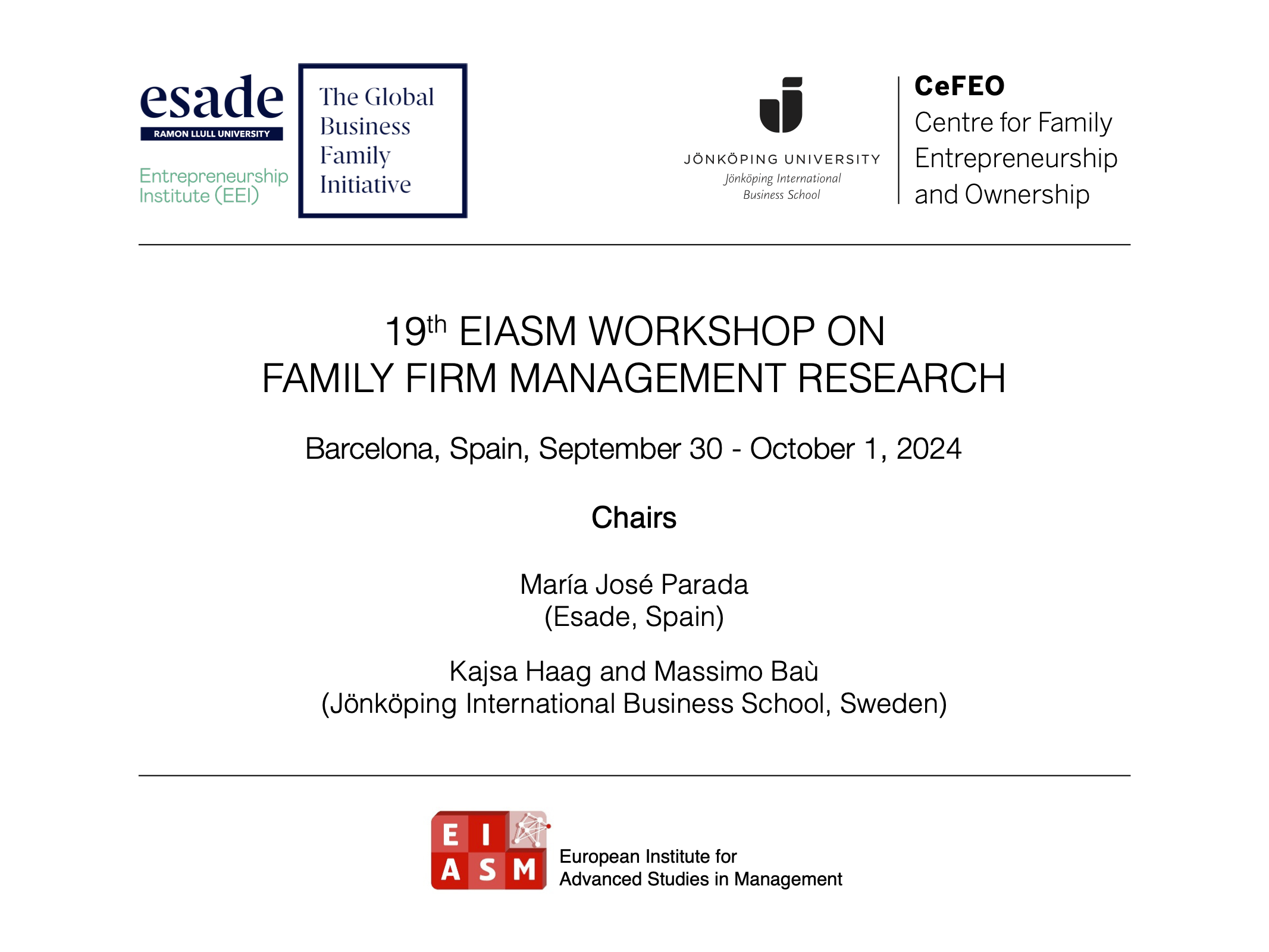 Text: Developing resilience - workshop on Family firm management research 