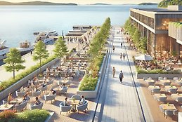 Skiss över hamn.