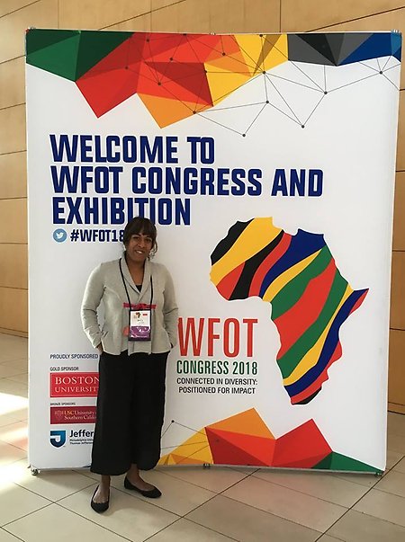 Frida Lygnegård på världskongressen för arbetsterapeuter