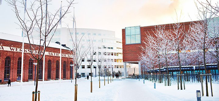 Snö på campus